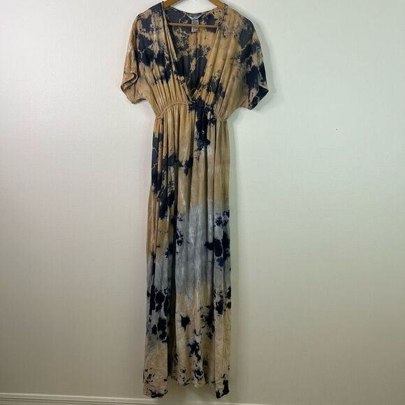 Hard Tail Forever XS Tie Dye Maxi Dress Y2K Babydoll Boho Lounge Grunge - Picture 1 of 11
